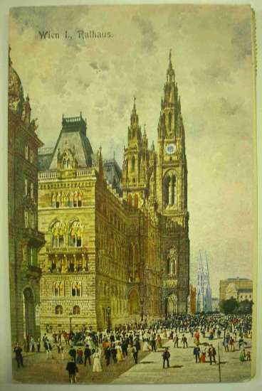 Wien - Rathaus - pohlednice - Kliknutm zavt