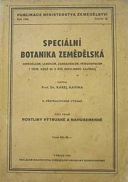 Kavina Karel - Speciln botanika zemdlsk 1 - Kliknutm zavt