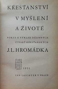 Hromdka J.L. - Kesanstv v mylen a ivot (1931) - Kliknutm zavt